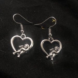 angel heart earrings
